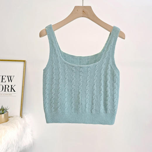 【YW】无忧购【甄选】日系叠穿修身外搭针织小吊带马甲背心 （截单后3-5天发货） 商品图9