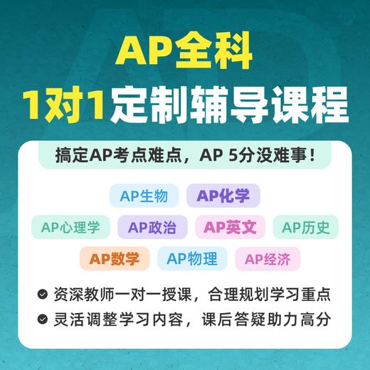 AP全科一对一定制辅导课程 商品图0