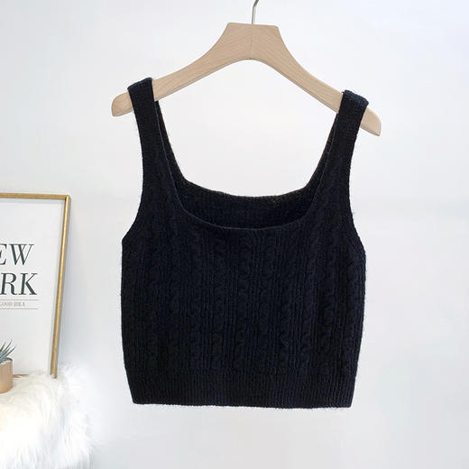 【YW】无忧购【甄选】日系叠穿修身外搭针织小吊带马甲背心 （截单后3-5天发货） 商品图7