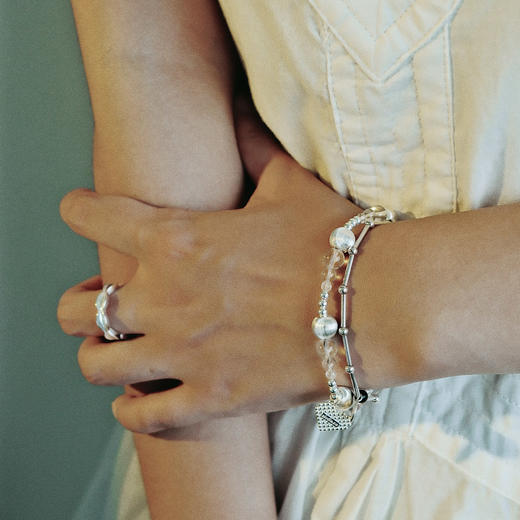 【明星同款】法国alodia.co 新款茶晶项链手链/白水晶项链手链/锆石锁骨项链/黑玛瑙项链手链/东陵玉项链/玄珠月影手链/漾耳环/熔岩耳环/八分音符耳钉 商品图12