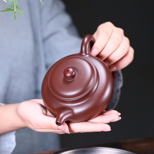 宜兴紫砂壶丨仿古紫砂壶 原矿紫朱泥茶具 270CC 商品图2