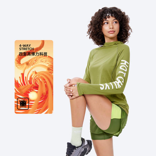 女款连帽长袖上衣（桃皮）5622P 商品图2