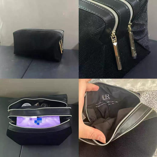 HR赫莲娜化妆包 （1018）双层双拉链黑色大容量20*10*12 商品图0