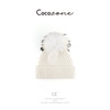 COCO ZONE 刘 一一【100羊毛】貉子毛球菱形格纹帽子 CD2A2634 商品缩略图1