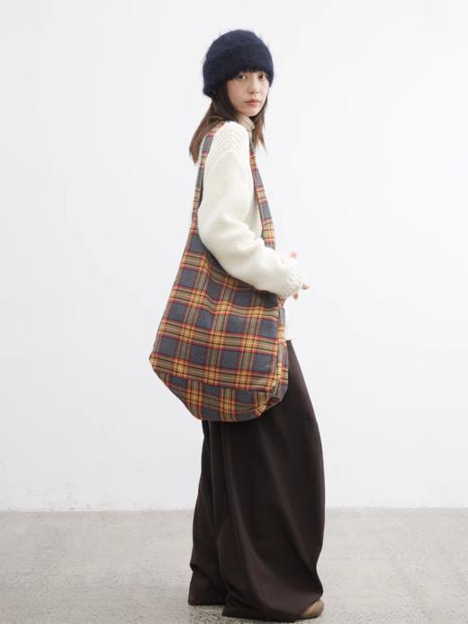 步履不停/5D52034C/撞色托特单肩轻量格纹包 商品图0