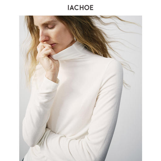 棉仓3661501015-磨毛高领打底T恤 商品图3