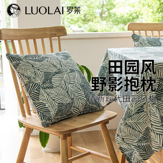 罗莱软装 野影抱枕古典绿 45*45cm 商品图0
