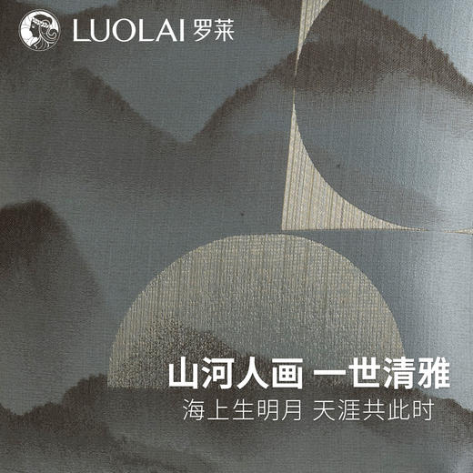 罗莱软装 关山月影抱枕果绿 商品图2