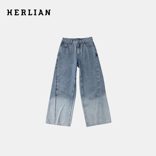 Herlian2025冬季新品水洗弯刀牛仔裤 商品图0