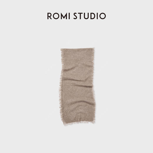 ROMISTUDIO”100%baby cashmere山羊绒”流苏围巾RWCLP37000 商品图2