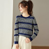 条纹圆领针织衫，内搭上衣长袖小款毛衣打底衫CC-27-25228 商品缩略图2