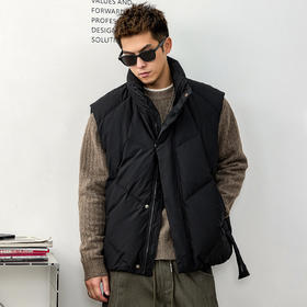 徐太浪【经典款 大码坎肩】黑色羽绒马甲男冬季2025新款外穿马夹