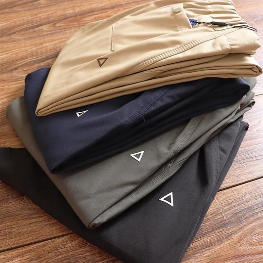 D110605秋冬新品加绒保暖防风防水男士直筒松紧腰三角标休闲长裤！ 商品图3