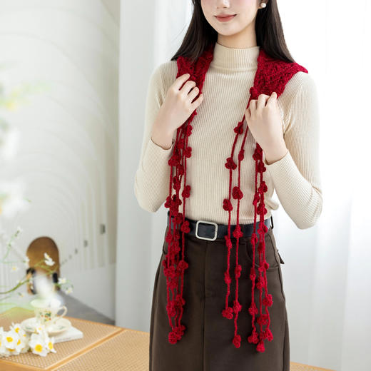 苏苏姐家泛美风帽手工diy钩针编织围巾披肩帽子材料包 商品图1