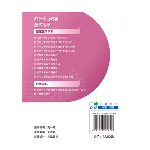 内科学拿分考点随身记 同等学力考研应试指导 郑纺 陈彤 李媛 主编  随身实用 强化记忆 9787521450521中国医药科技出版社 商品图2