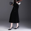 国风复古丝绒鱼尾裙，高腰包臀裙时尚中长款黑色半身裙MYX-YGLR-M289-Y 商品缩略图1