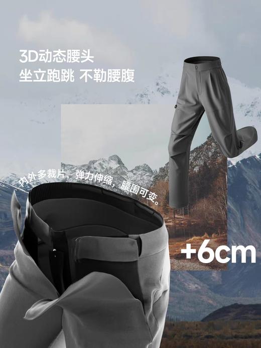 蕉下男士高暖伞兵软壳裤ST740秋冬降落伞裤保暖裤子 商品图2