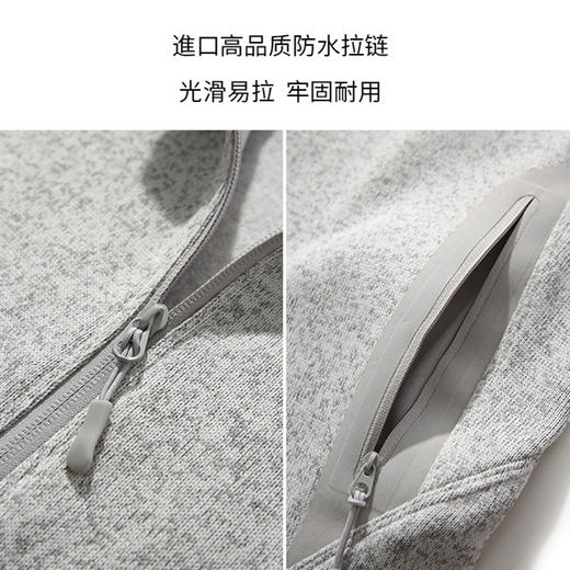 【保暖服饰丨男女同款抓绒卫衣】面料亲肤，耐磨性强，三组花色混纺，内里抓绒，内里两侧网纱更透气，拉链设计方便穿脱，户外运动，日常通勤均可穿，男女同款，多色可选~ 商品图8
