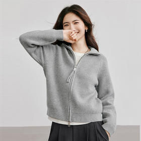 【2025秋冬针织衫】佐姿莎 双拉链休闲风针织开衫  N830