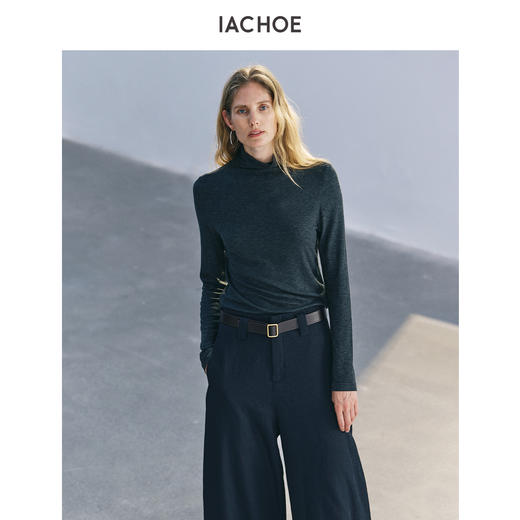 棉仓3661501015-磨毛高领打底T恤 商品图1