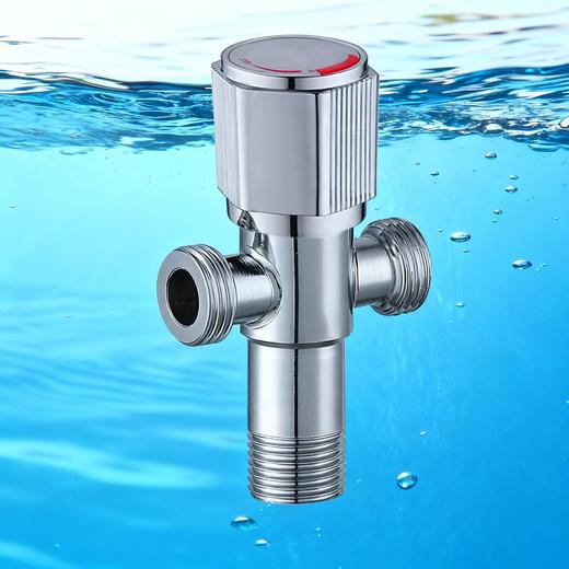 6116泽塔双出水不锈钢角阀-电镀 商品图1