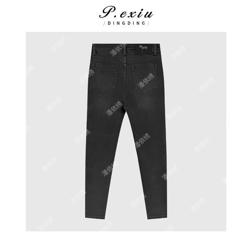 PanYiXiu/潘依绣【马到成功】磨毛四面弹铅笔裤九分牛仔裤 S9666 商品图2