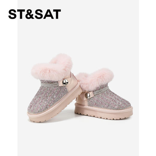 【童鞋】星期六闪闪亮片加绒厚底女童雪地靴SSD419AL18 商品图5