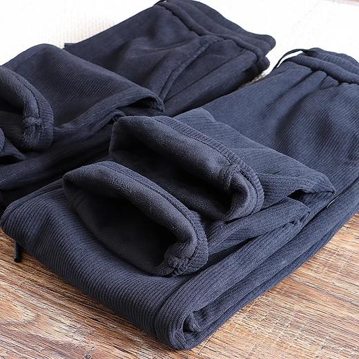 D110606秋冬加绒加厚灯芯绒男士修身小直筒日系纯色休闲裤 商品图2