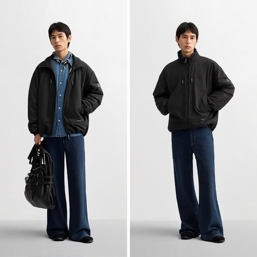 森马棉服男冬装发热科技棉三防外套2025新款户外机能宽松立领棉衣 商品图4