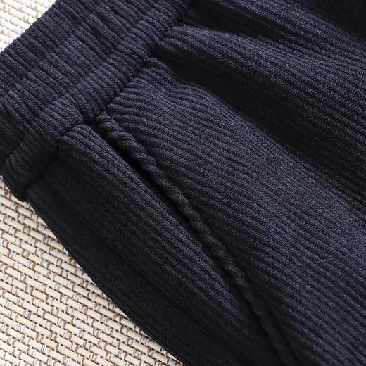 D110606秋冬加绒加厚灯芯绒男士修身小直筒日系纯色休闲裤 商品图8