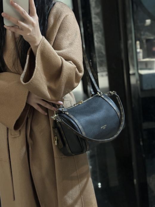 驴家 Express经典花纹镶边 牛皮革腋下包斜挎单肩包（163.芯片） 商品图2