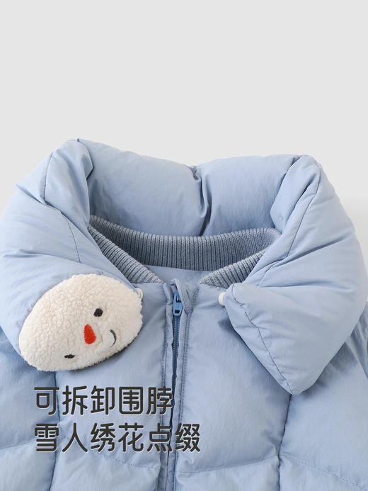 英氏雪人童趣羽绒服男童秋冬休闲保暖儿童外套超韧绒YRWXJ4R043A 商品图4