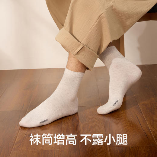 【丢丢袜】有棵树抗菌消臭一次性日抛袜男士中筒棉袜7双装-O3035 商品图4