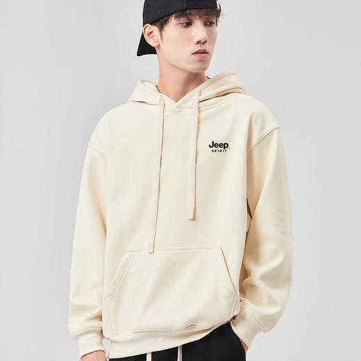 【320g重磅 触感柔软 时尚休闲】 吉普JEEP SPIRIT 多色百搭情侣卫衣（圆领/连帽款任选） 商品图3