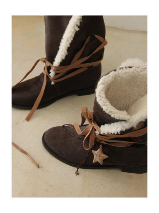 Kaiy Xiao 魔法星星系列  冰原雪绒绑带靴 商品图3