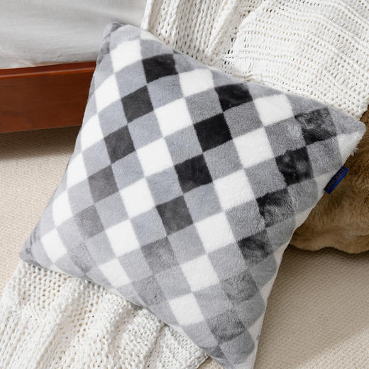 罗莱软装 绅士格调抱枕灰色 50*50cm 商品图2