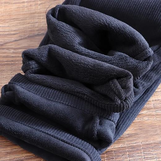 D110606秋冬加绒加厚灯芯绒男士修身小直筒日系纯色休闲裤 商品图5