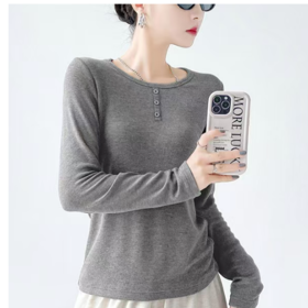 【柔软舒适】竹纤维柔软磨毛女士打底衫