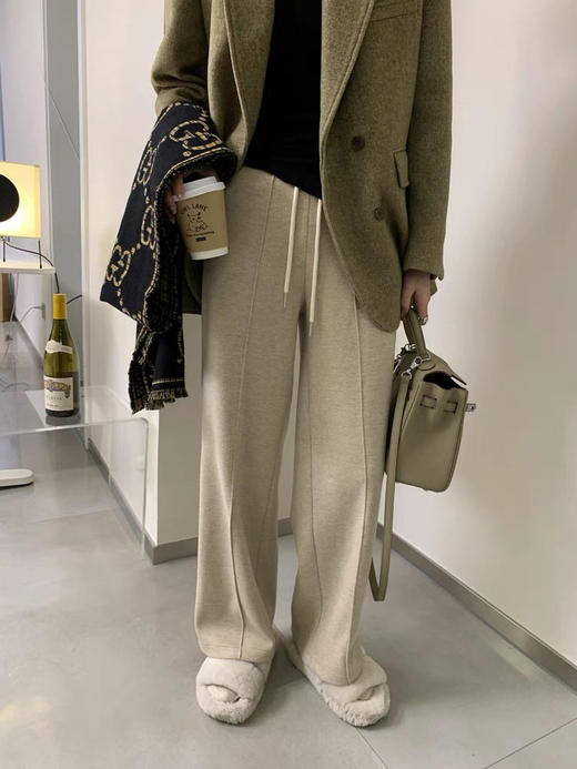 【人字纹羊毛裤直筒毛呢裤】肉眼可见的厚实，入秋必备神裤！立体修身剪裁➕巨显瘦中缝线，神裤本尊，没有平替！-XJC 商品图11
