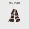 ROMI STUDIO“复古调性”羊毛混纺撞色条纹毛边流苏围巾 RWCWPU6992 商品缩略图0