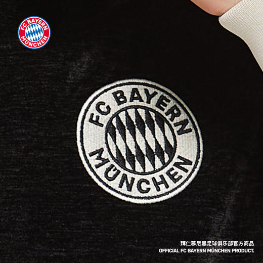 【官方正版】拜仁足球俱乐部丨黑色字母拉链夹克秋季简约休闲外套 商品图4