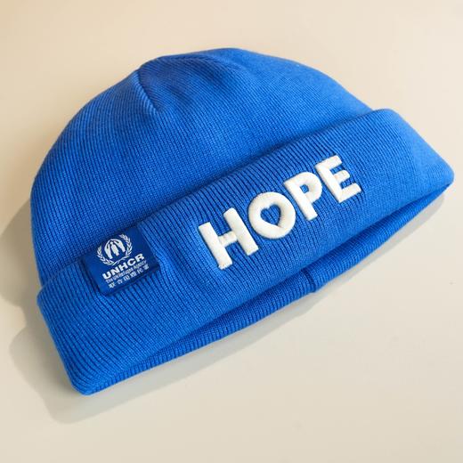 一份心意：“希望HOPE”蓝色毛线帽 商品图5