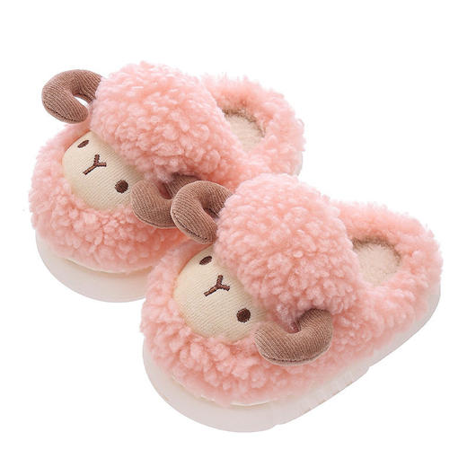 儿童棉拖鞋秋冬季男女童可爱保暖加绒毛毛中小童防滑宝宝包跟棉拖 商品图4