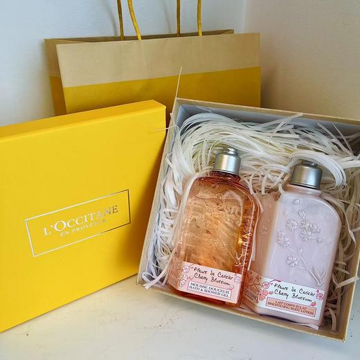L'occitane欧舒丹樱花沐浴露250ml身体乳250ml  一般贸易 商品图1