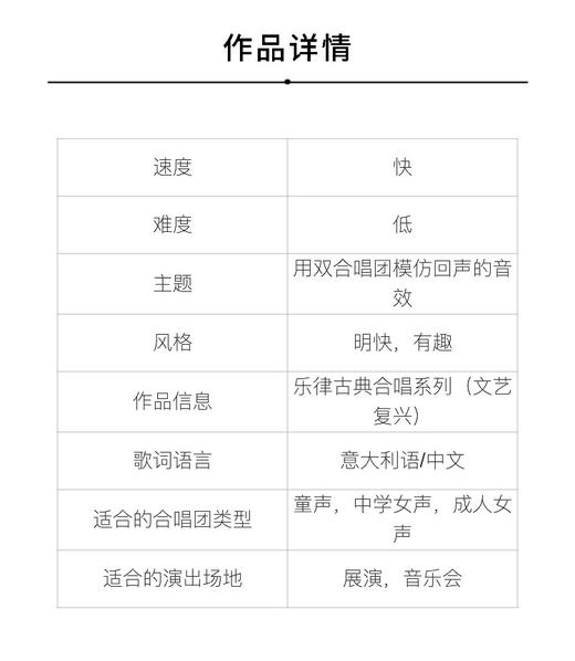 回声（奥兰多·迪·拉索 曲）无伴奏双SSA合唱 正版合唱乐谱「本作品已支持自助发谱 首次下单请注册会员 详询客服」 商品图2