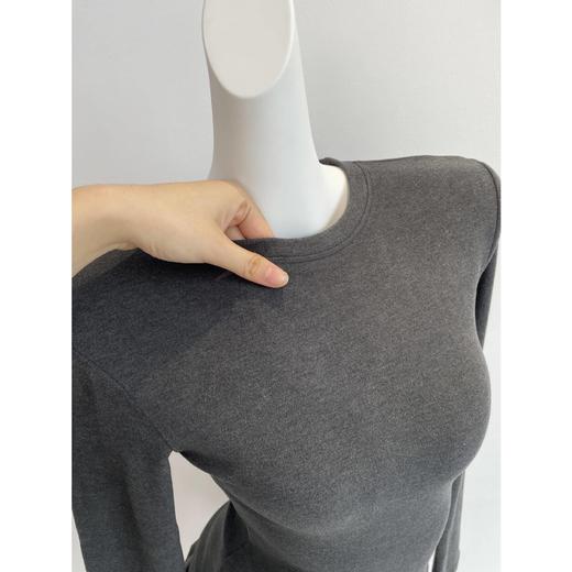 【YW】无忧购【甄选】圆领德绒保暖打底衫女秋冬西装内搭长袖正肩上衣（截单后3-5天发货） 商品图7