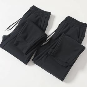 D110604御寒保暖冬季加绒厚款男士新品直筒松紧腰自发热休闲长裤！