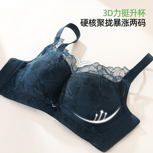 【商场同款】熳洁儿 小胸聚拢蕾丝文胸云感棉无钢圈中厚杯23701530 商品图3