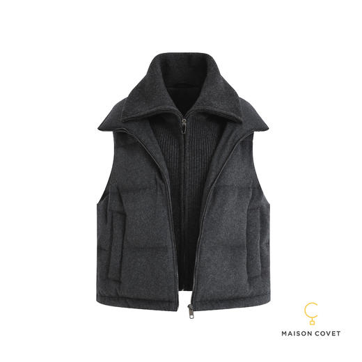 MAISON COVET 假两件式羊绒/羽绒马甲 商品图4