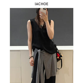 棉仓3661503001-针织马甲v领